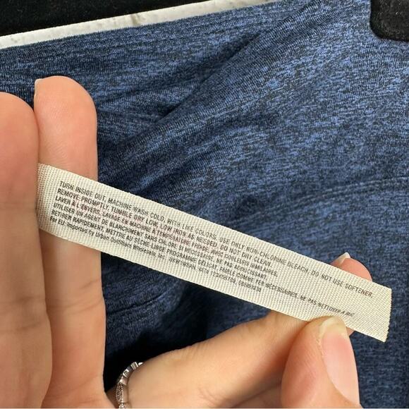 Free People Leggings Halo Cut Out Crop Heather Navy Blue Neutral High Rise M - Picture 5 of 7